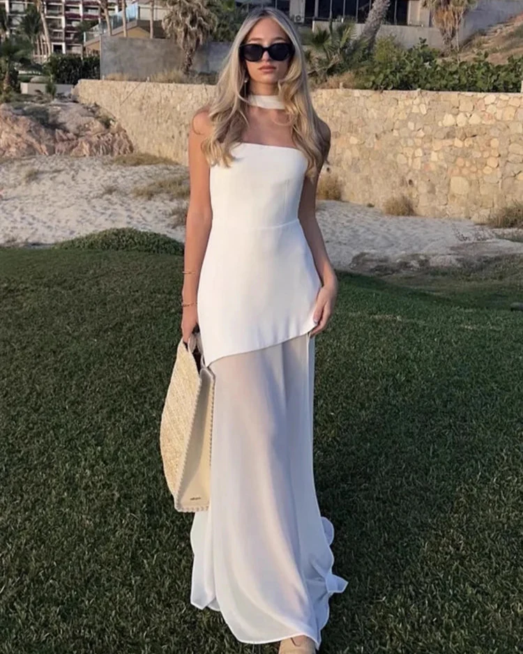 Melina Strapless Dress With Ribbon - Image 4