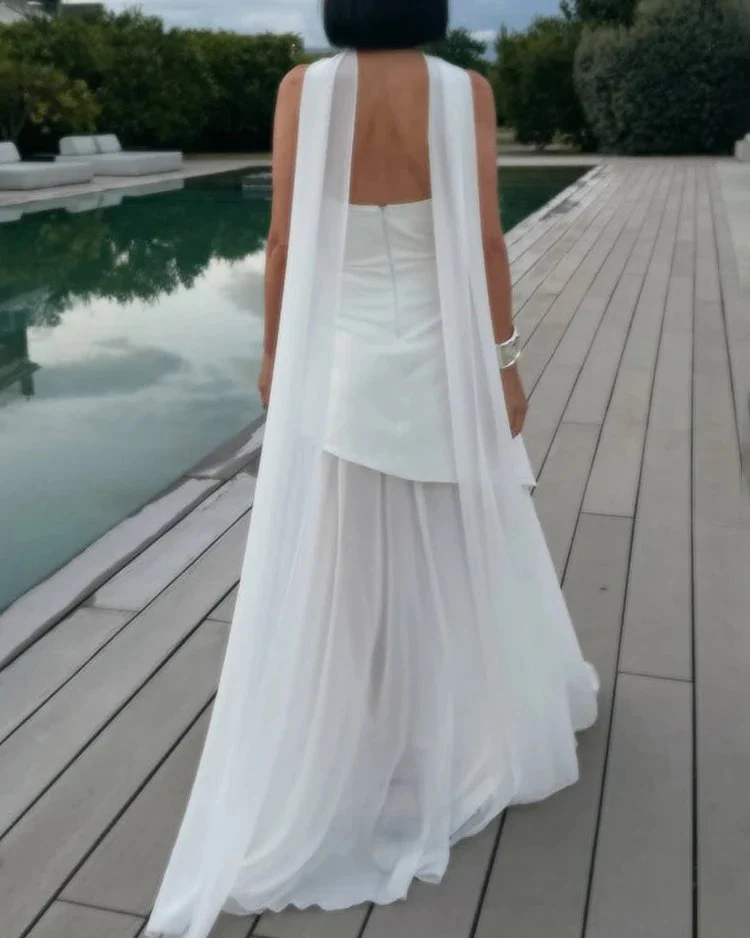 Melina Strapless Dress With Ribbon - Image 5