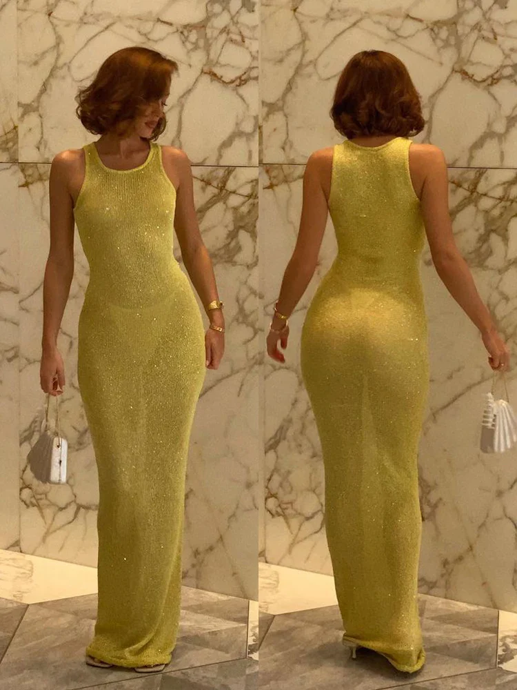Moonlit Serenade See-Through Dress - Image 4