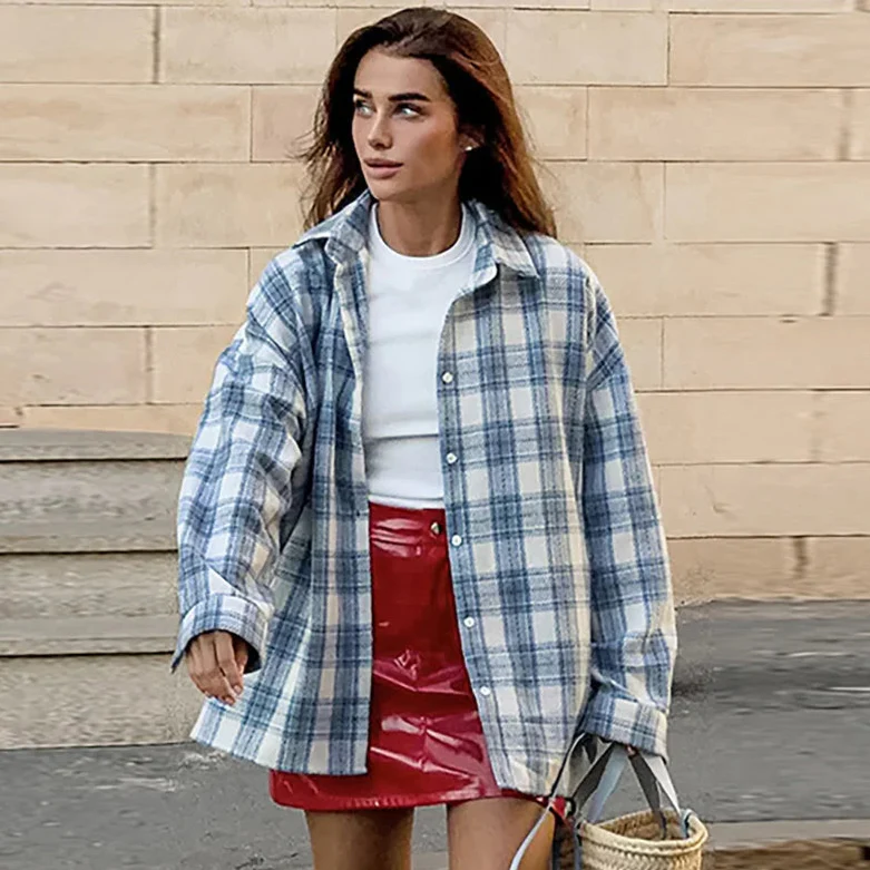 Newport Loose Plaid Shirt - Image 12