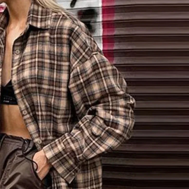 Newport Loose Plaid Shirt - Image 5