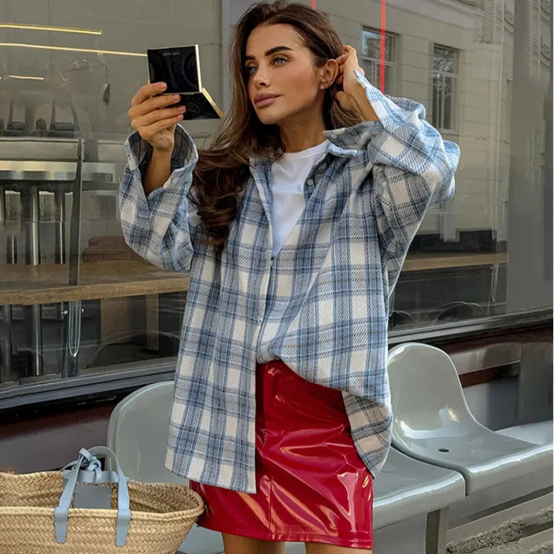 Newport Loose Plaid Shirt - Image 9