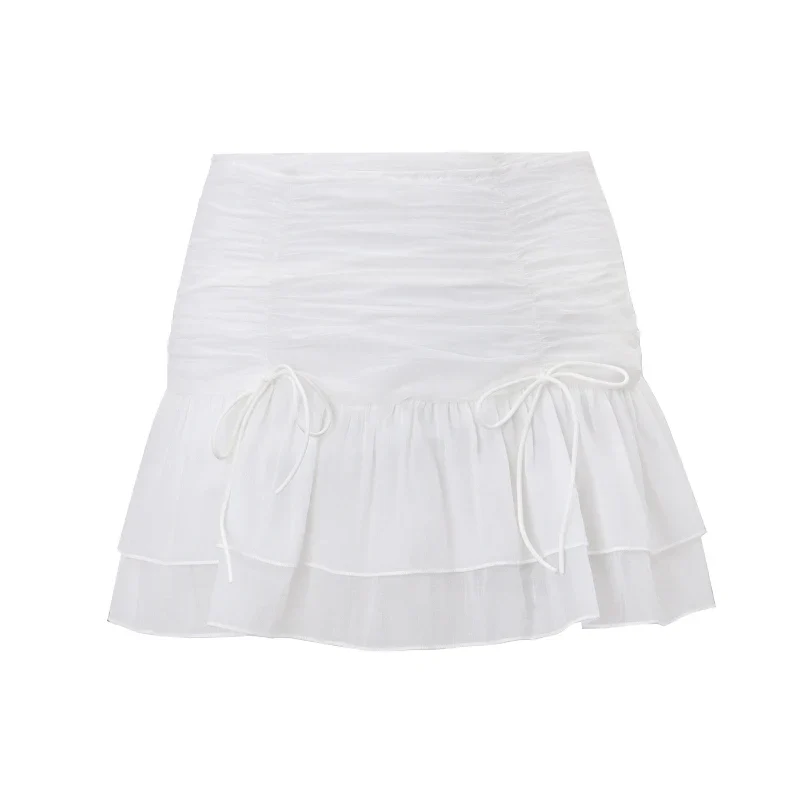 Niall White Mesh Mini Skirt - Image 5
