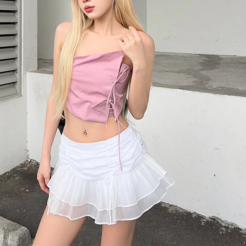 Niall White Mesh Mini Skirt - Image 6