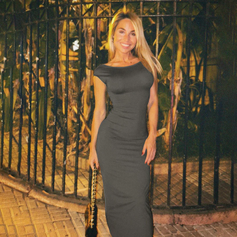 'Night's Wink' Backless Maxi Dress - Image 8