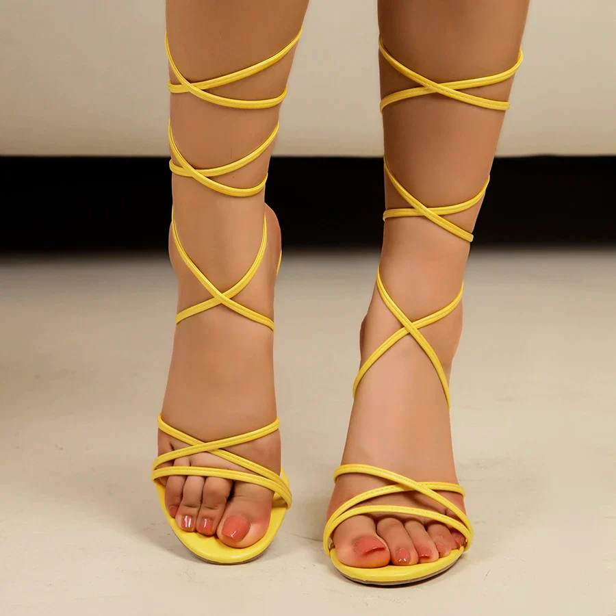 Nikia Strap Square Toe Heels - Image 13