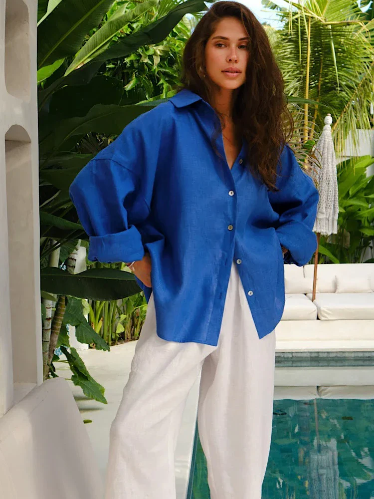 No Time To Chat Linen Shirt - Image 3