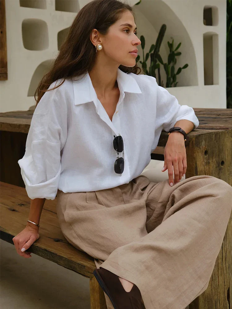 No Time To Chat Linen Shirt - Image 9