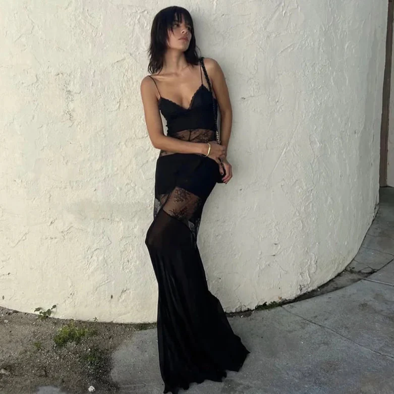 Noelia See Through Sling Maxi Dress - Image 2