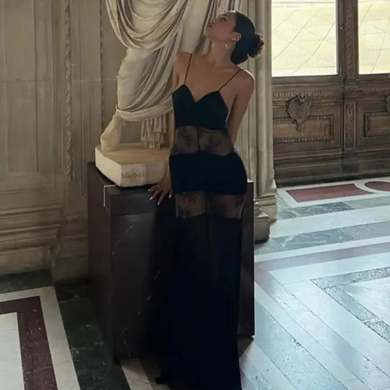Noelia See Through Sling Maxi Dress - Image 4
