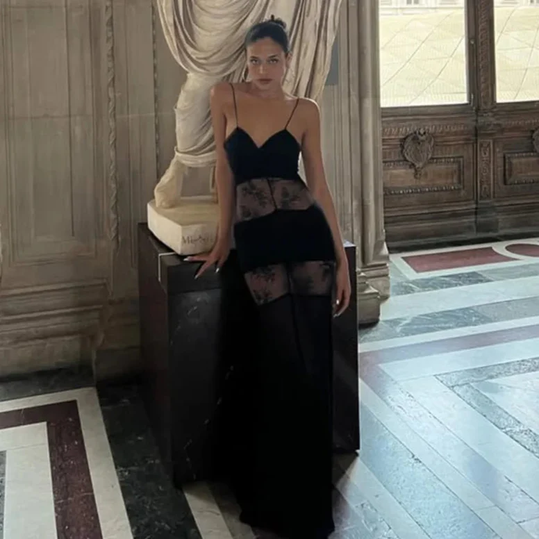 Noelia See Through Sling Maxi Dress - Image 5