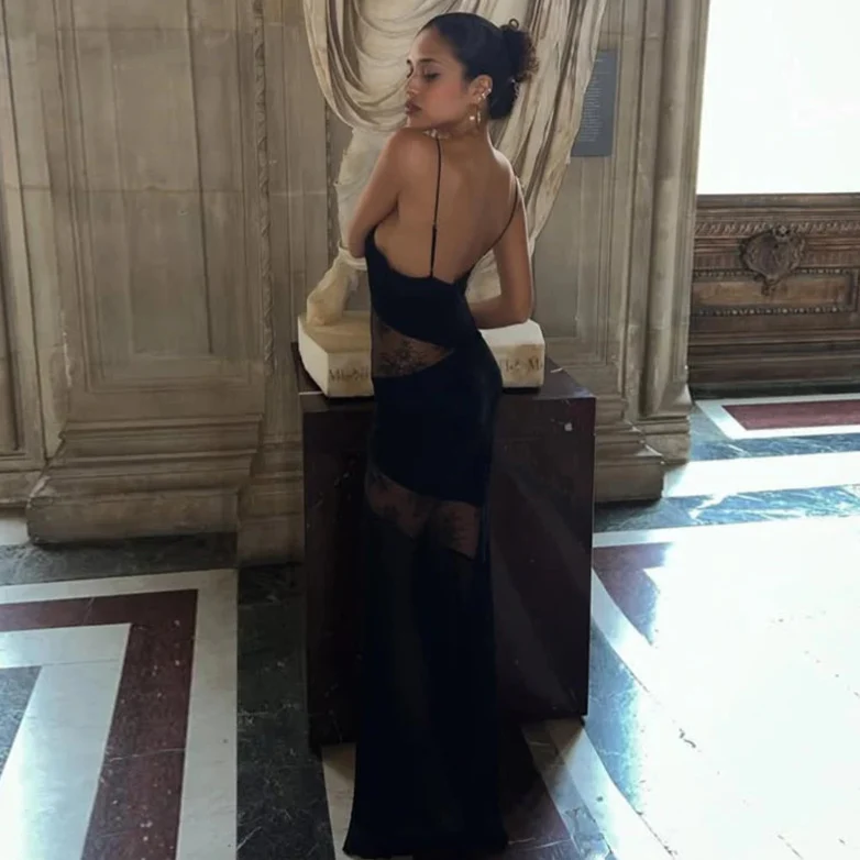 Noelia See Through Sling Maxi Dress - Image 6