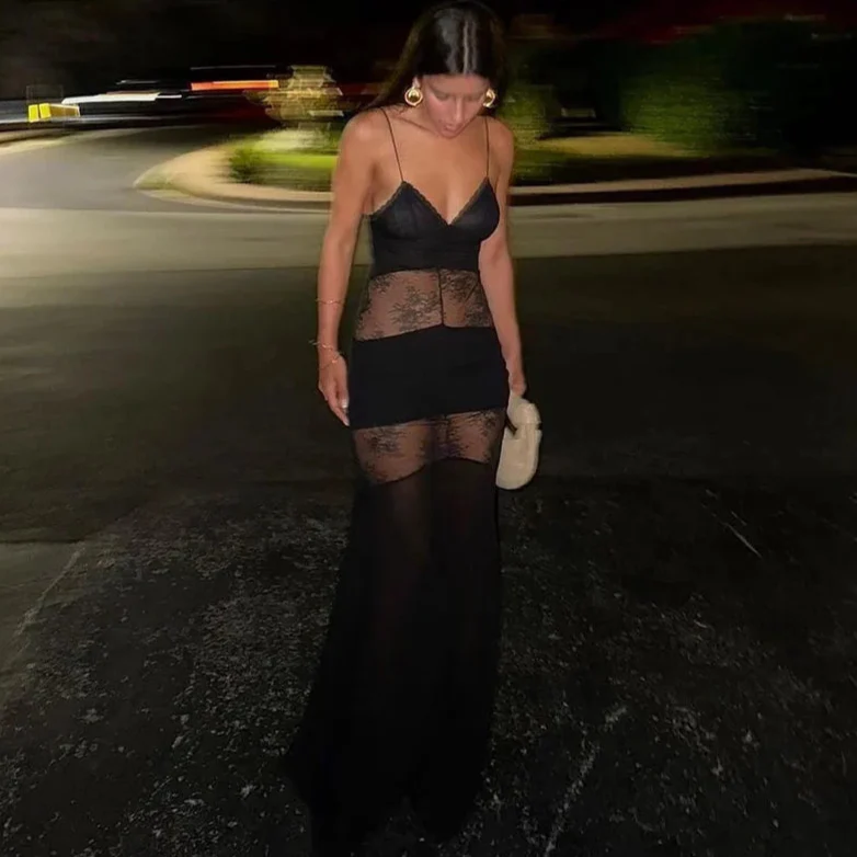 Noelia See Through Sling Maxi Dress - Image 7