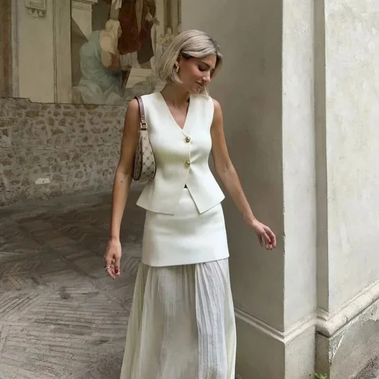 Not Your Business Splicing Skirt Set - Image 2