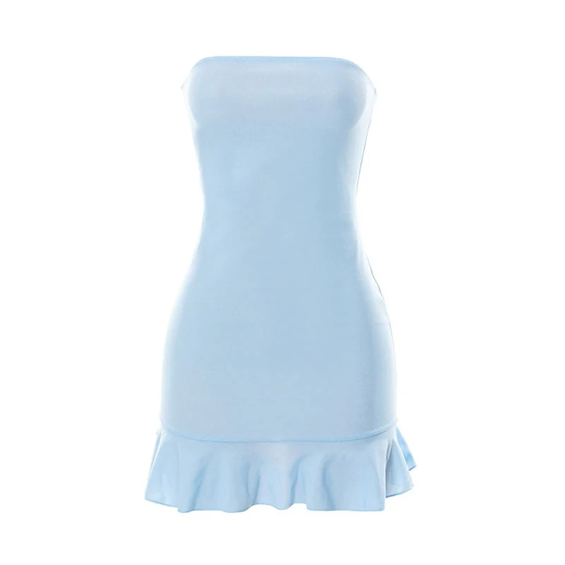 Oceanic Hues Strapless Dress - Image 4