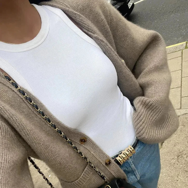Old School V Neck Knit Cardigan - Image 14