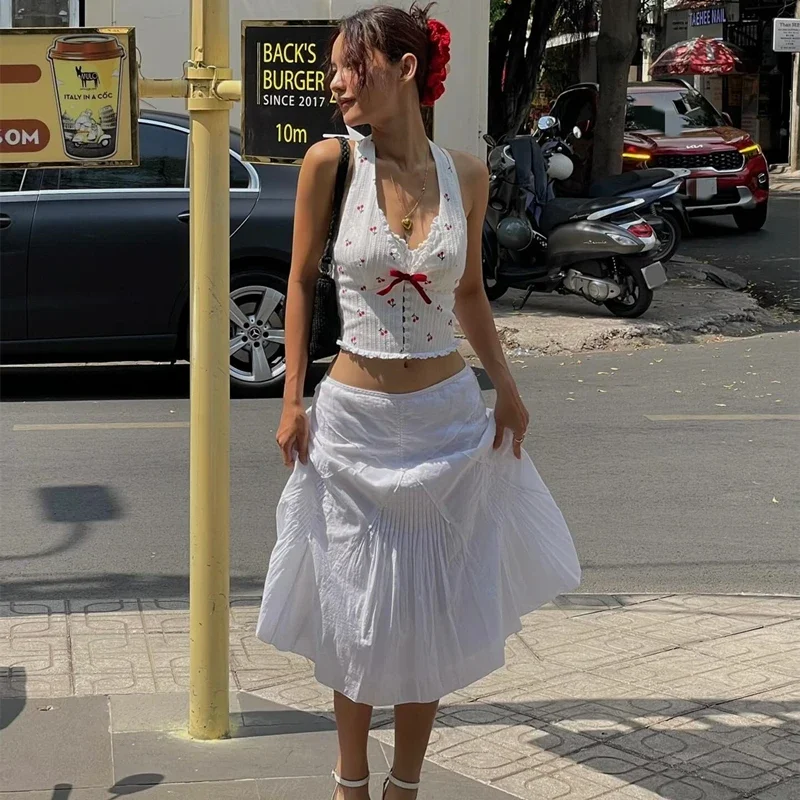 Ollie Cherry Halter Cami Top - Image 4