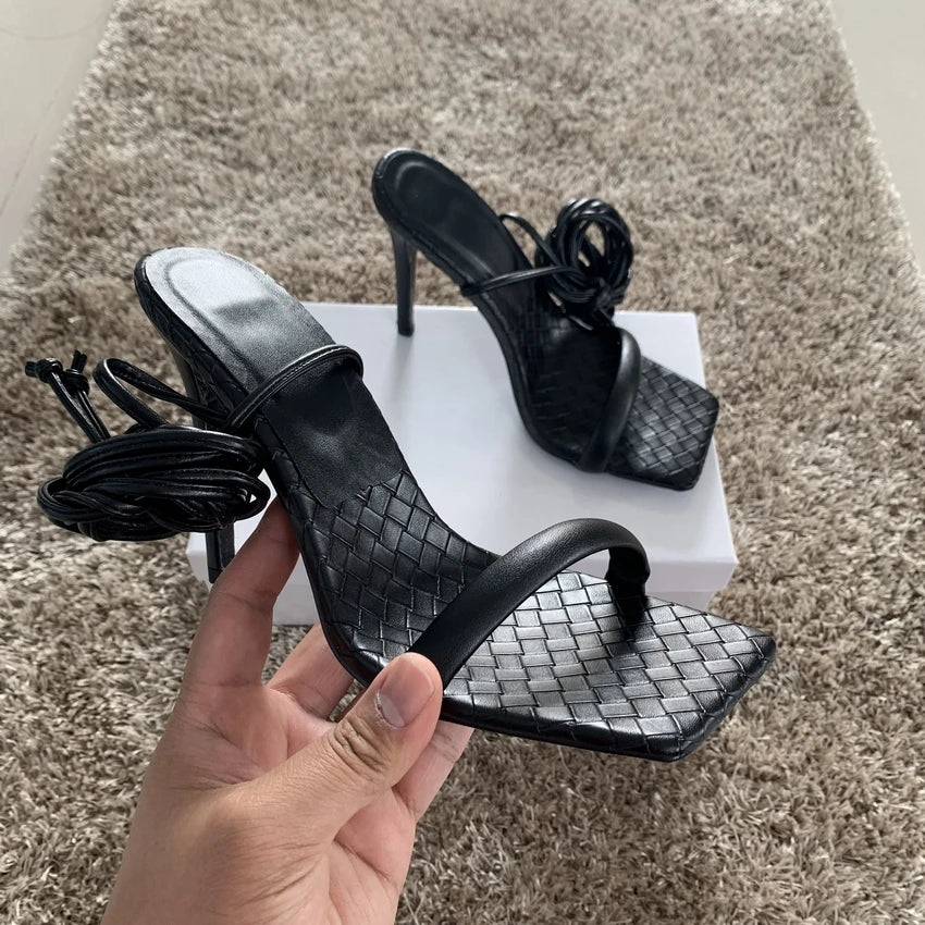 On High Square Toe Stilettos - Image 3
