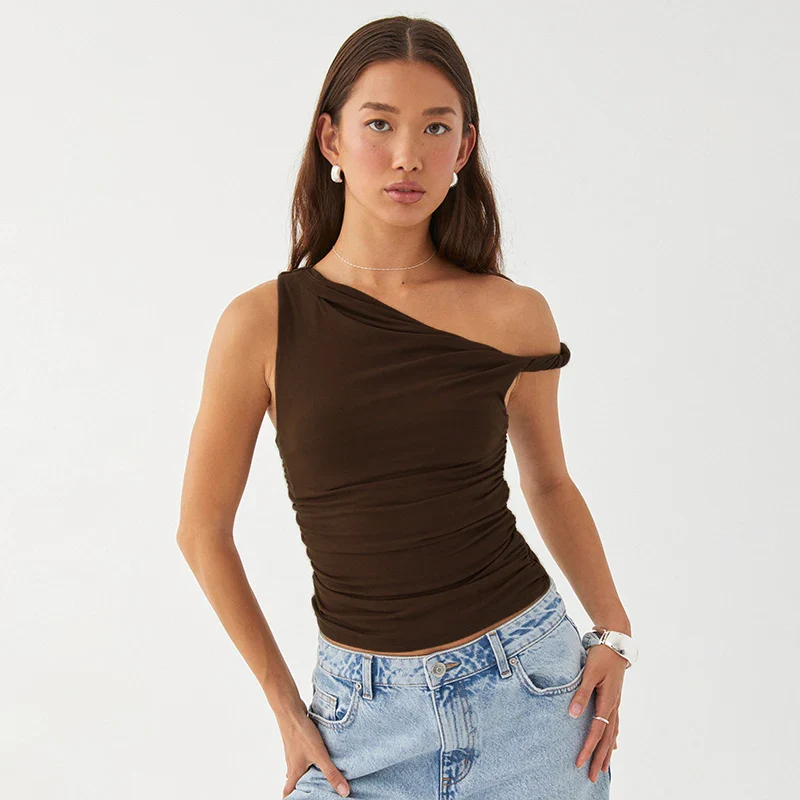 'One Off Should' Ruched Top - Image 13