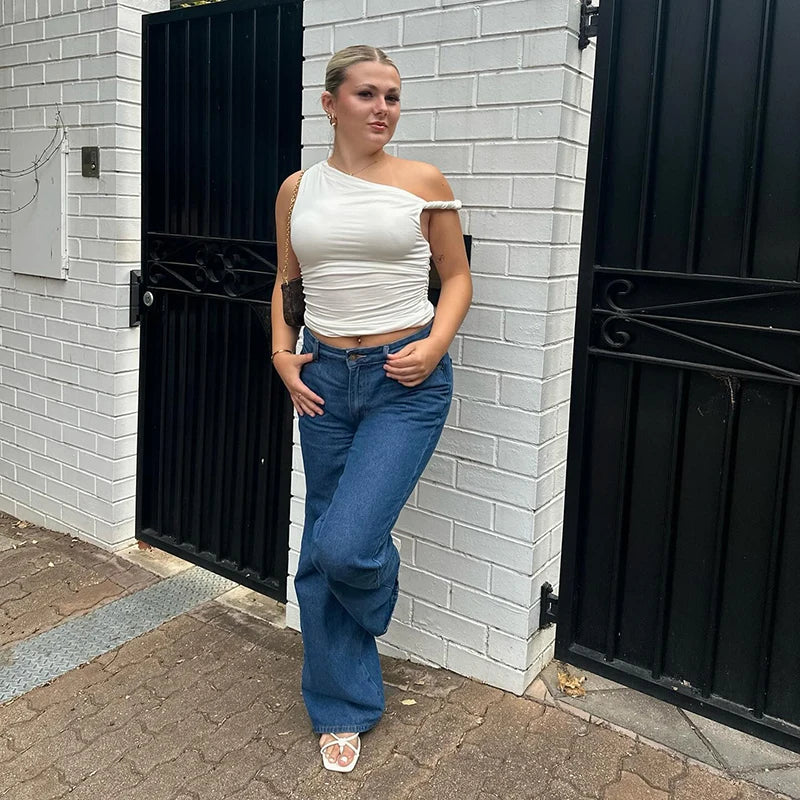 'One Off Should' Ruched Top - Image 6