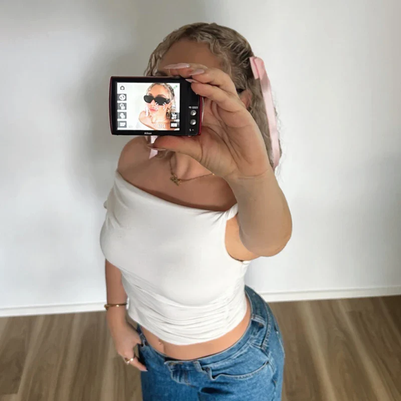 'One Off Should' Ruched Top - Image 7