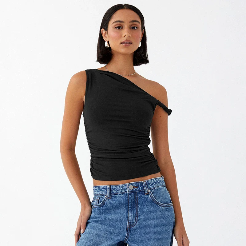 'One Off Should' Ruched Top - Image 8