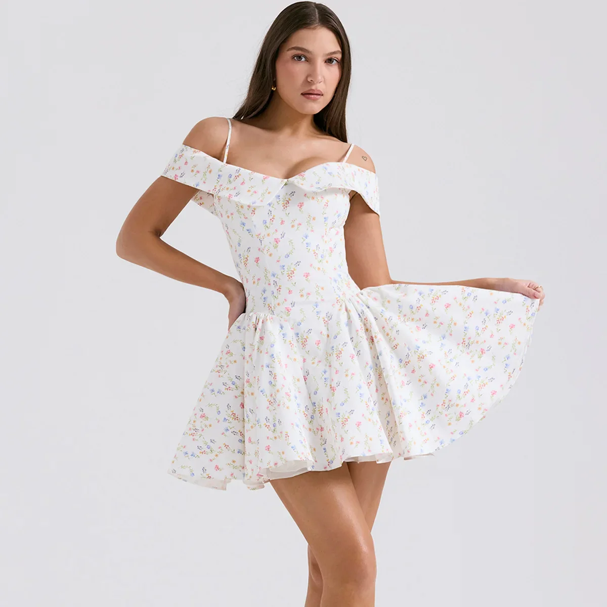 Orchid Dream Off-Shoulder Dress - Image 2
