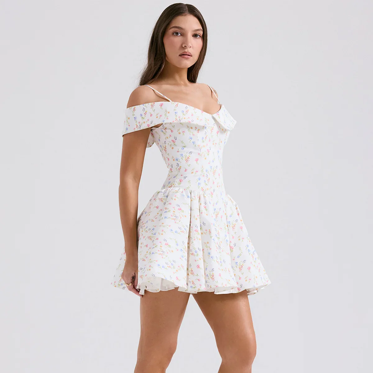 Orchid Dream Off-Shoulder Dress - Image 4