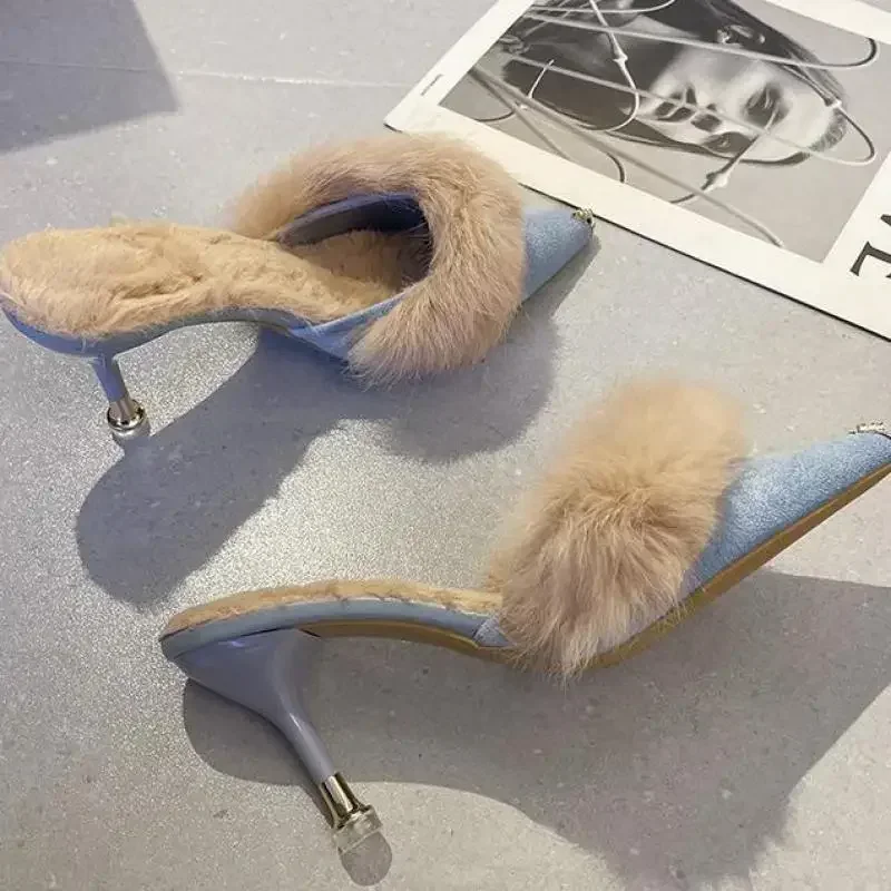 Orelia Denim pointed Toe Heels - Image 4
