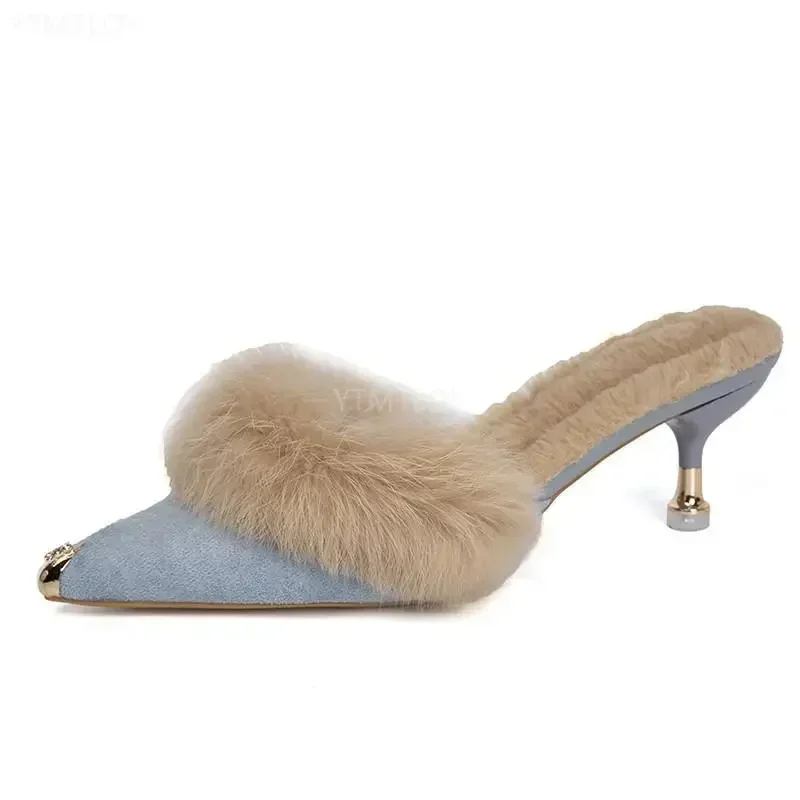 Orelia Denim pointed Toe Heels - Image 5