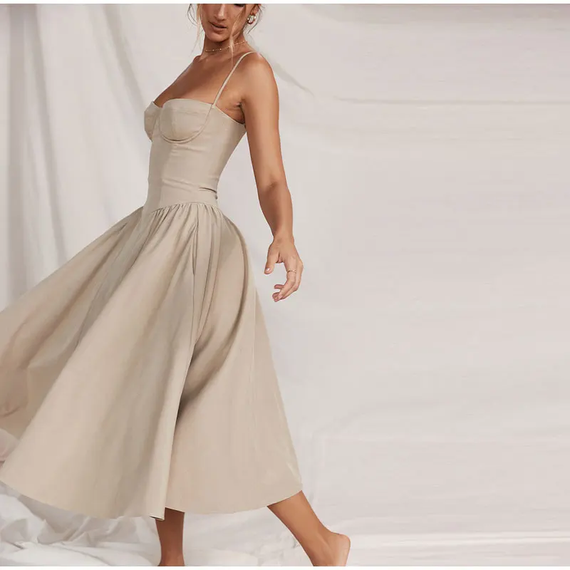 Parisians Low Cut Pleated A Line Dress - Image 11