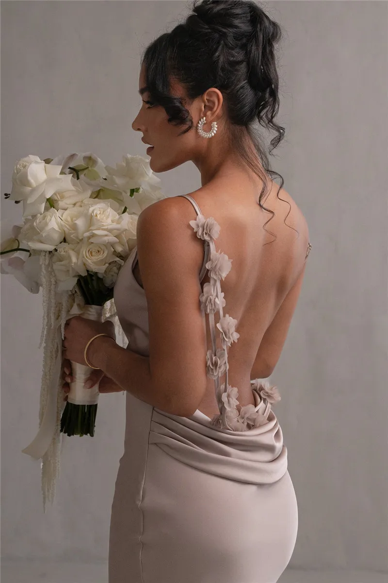 Petal Flow Backless Maxi Dress - Image 17