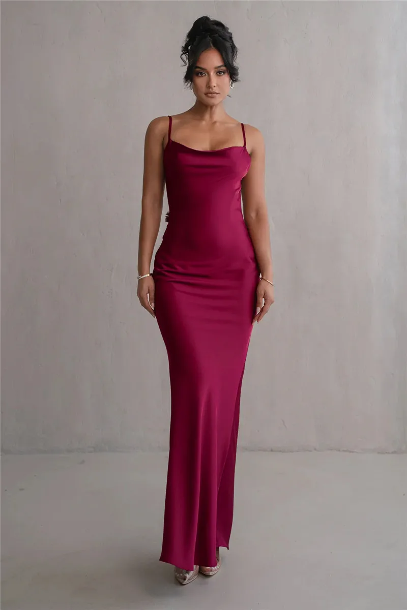 Petal Flow Backless Maxi Dress - Image 24