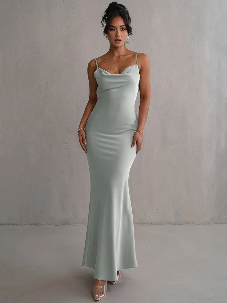 Petal Flow Backless Maxi Dress - Image 3