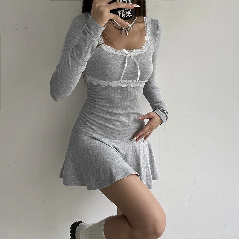 Petite Praline Lace Mini Dress - Image 11