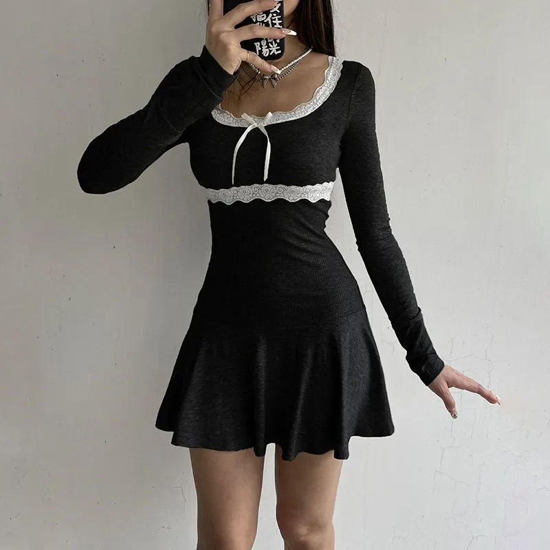 Petite Praline Lace Mini Dress - Image 2