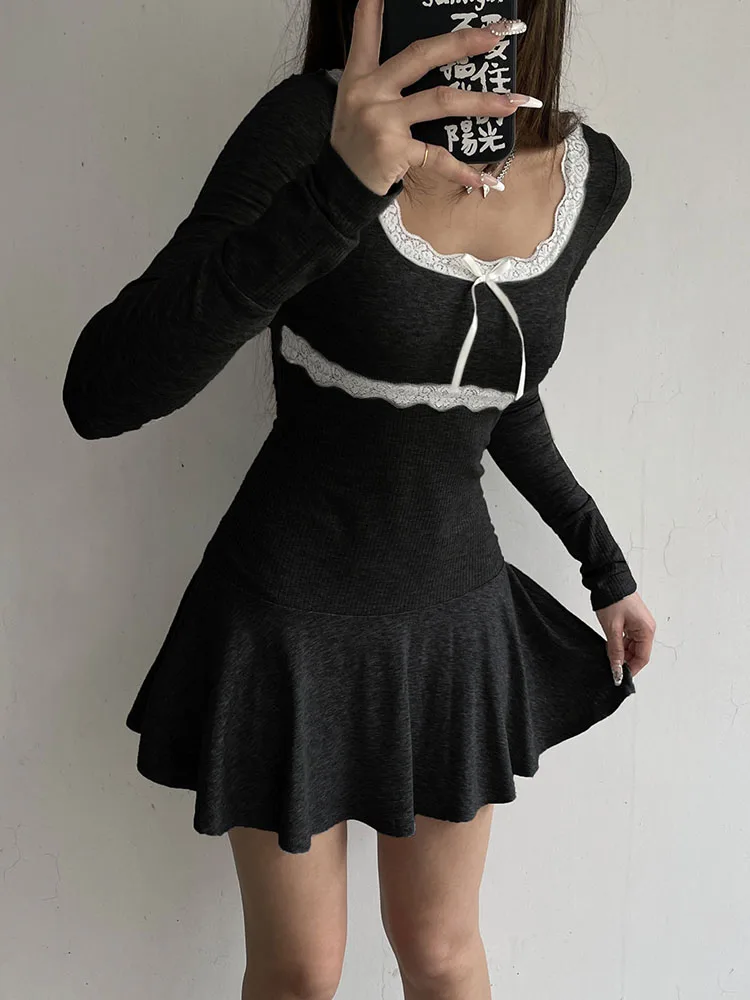 Petite Praline Lace Mini Dress - Image 3