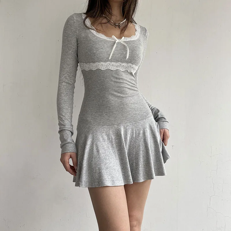 Petite Praline Lace Mini Dress - Image 5