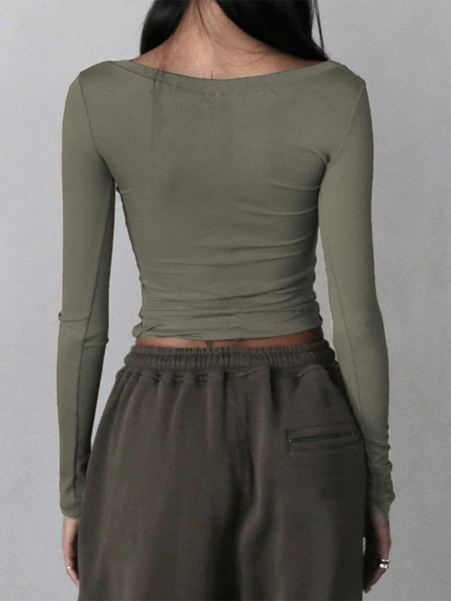 Racine Square Neck Ribbed Crop Top - Image 11