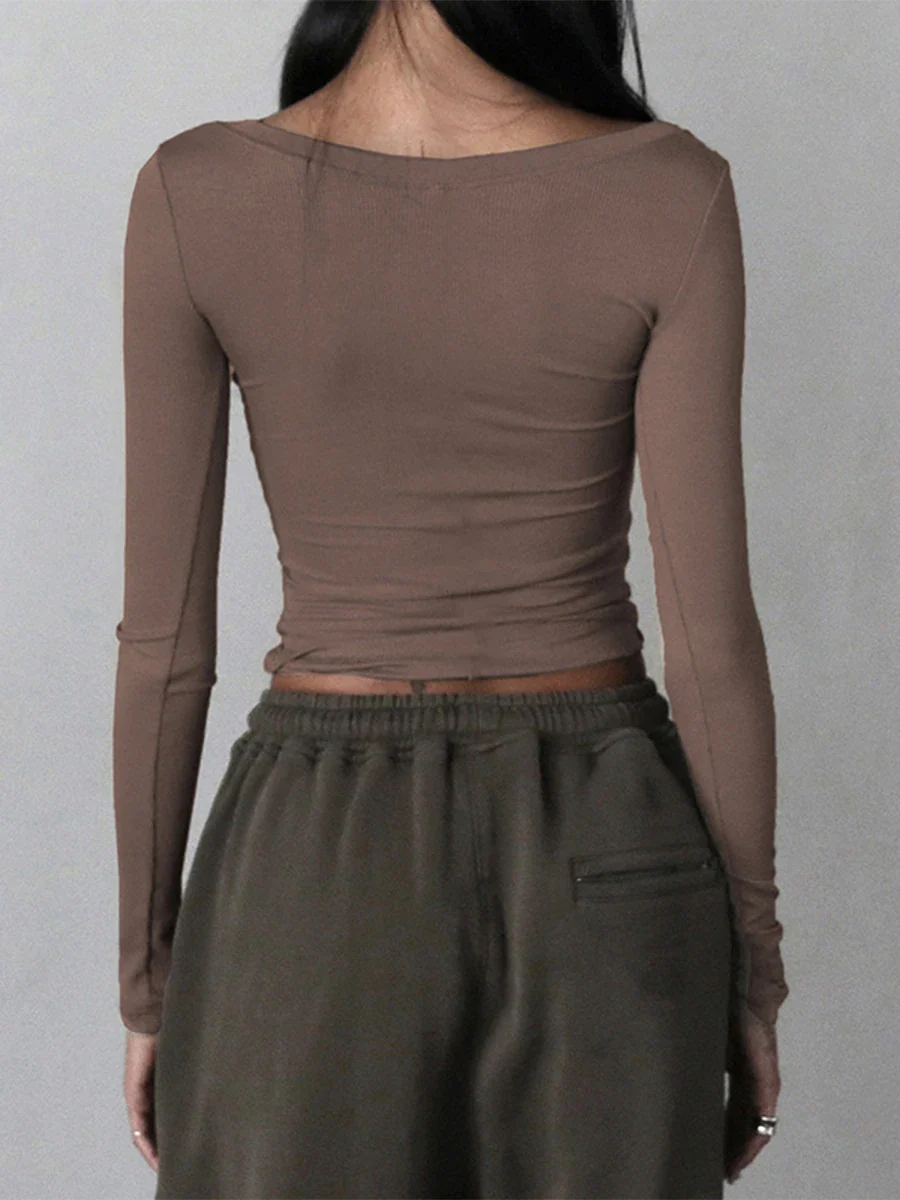 Racine Square Neck Ribbed Crop Top - Image 4