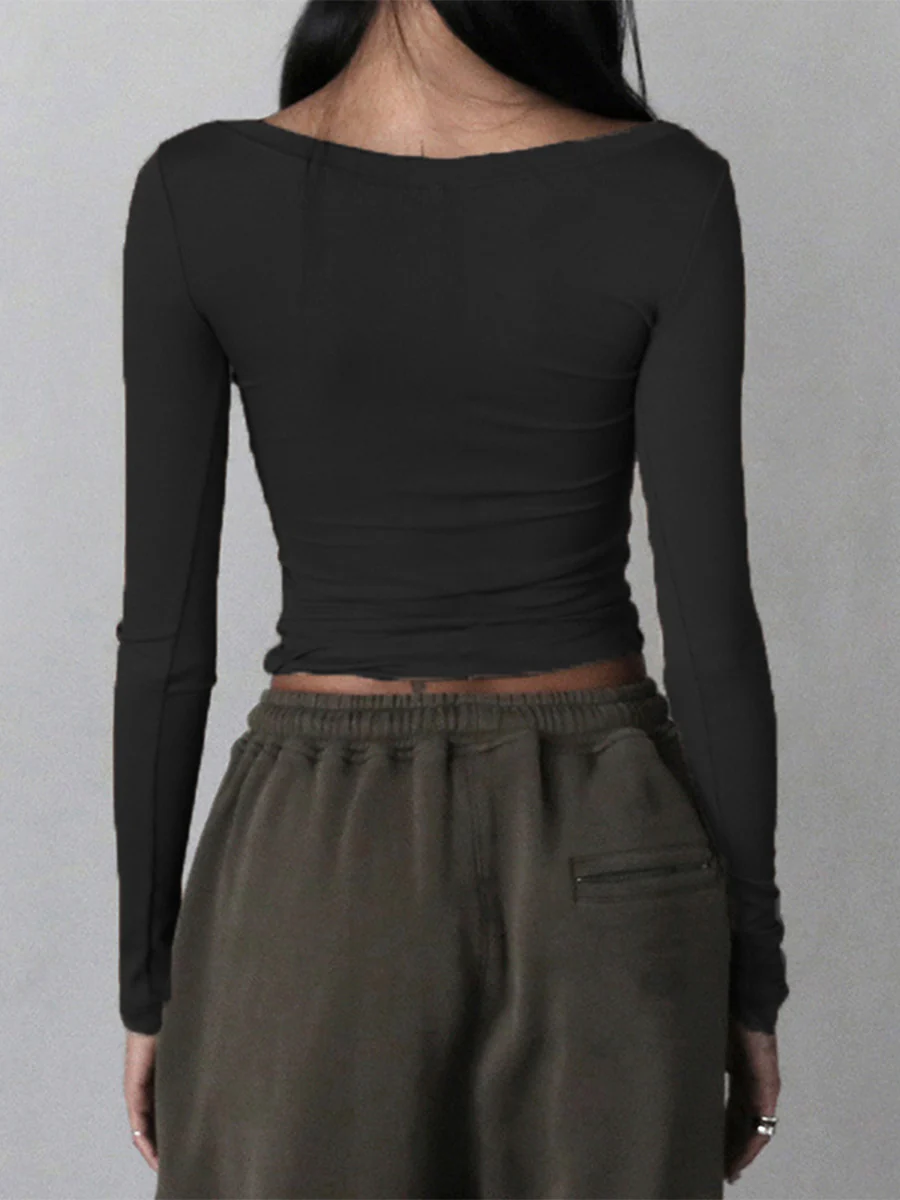 Racine Square Neck Ribbed Crop Top - Image 8
