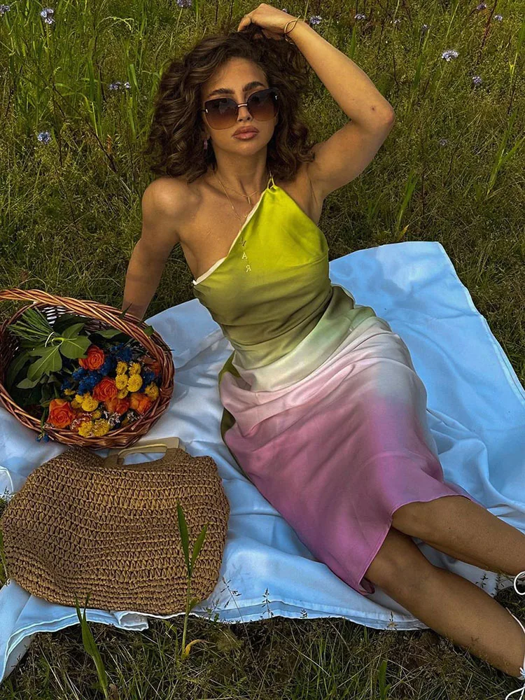 Radiant Asymmetric Glam Off Shoulder Dress - Image 2