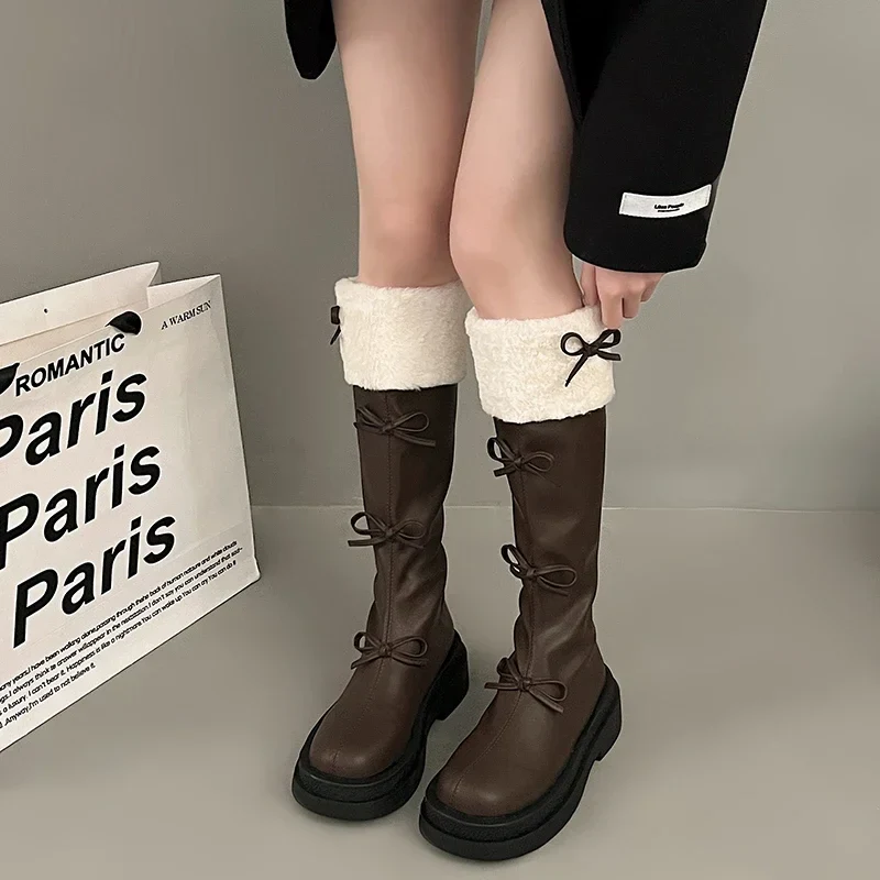 Rae Butterfly Knot Knee High Boots - Image 11