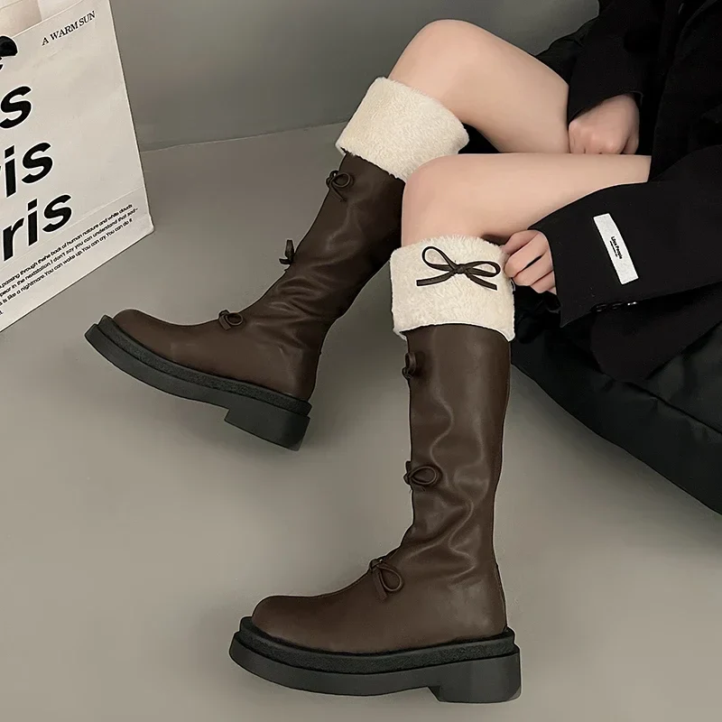 Rae Butterfly Knot Knee High Boots - Image 12