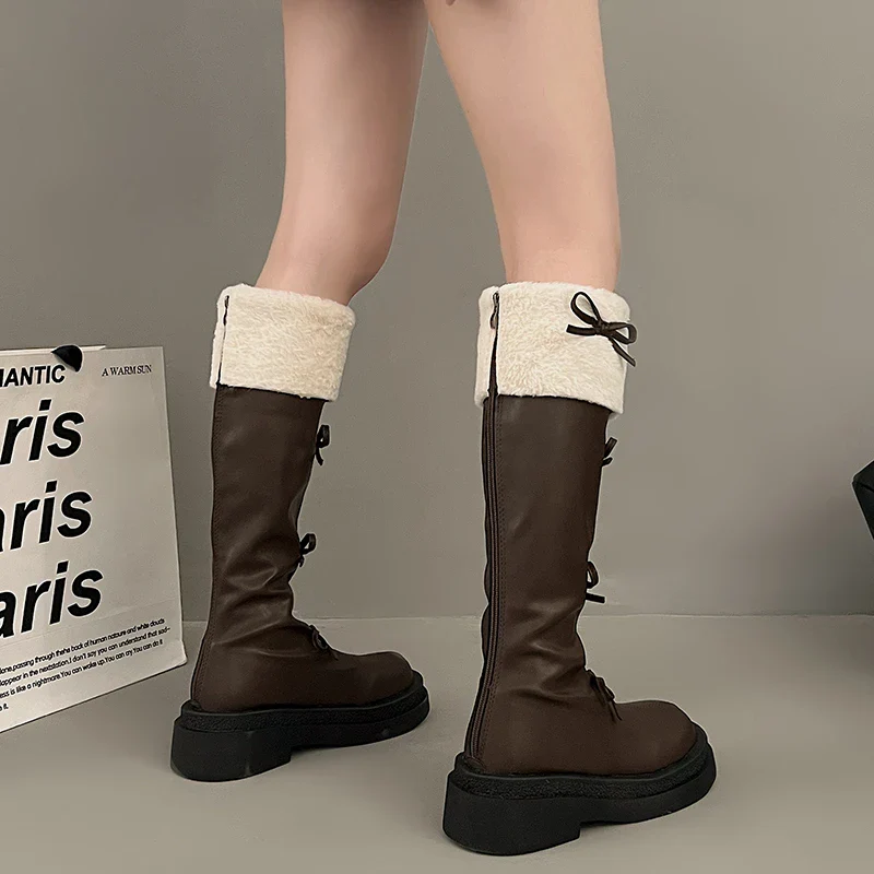 Rae Butterfly Knot Knee High Boots - Image 13