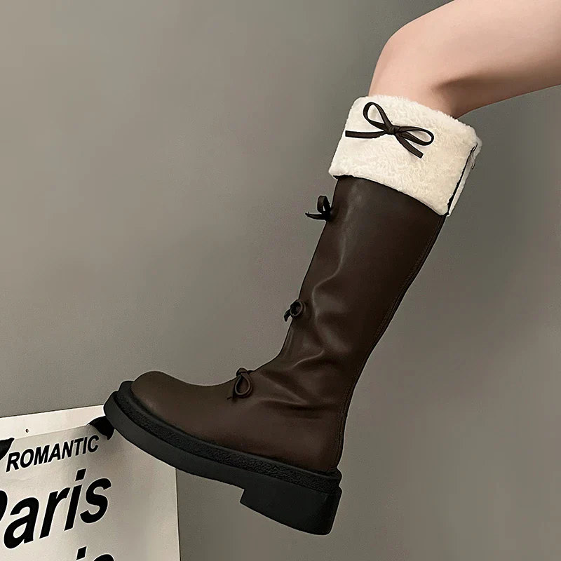 Rae Butterfly Knot Knee High Boots - Image 14