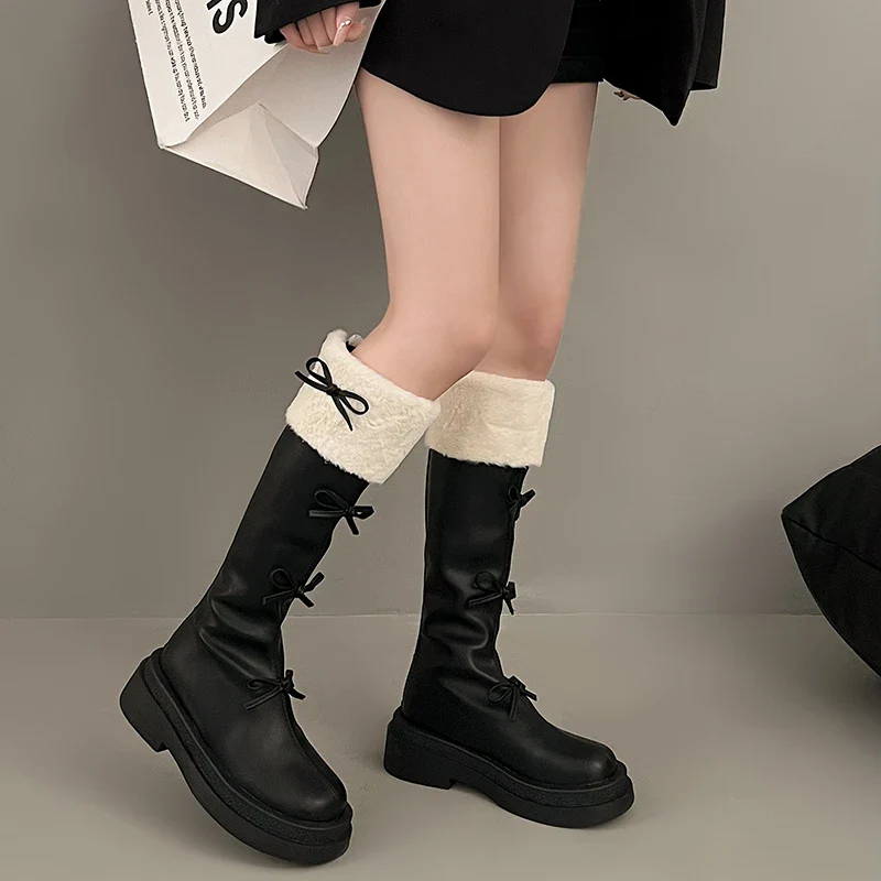 Rae Butterfly Knot Knee High Boots - Image 4
