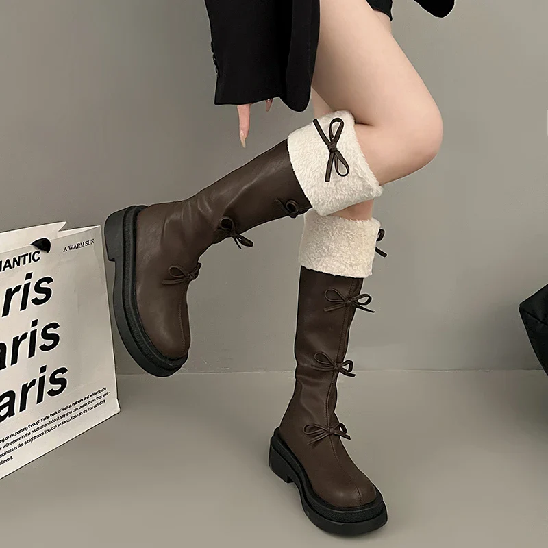 Rae Butterfly Knot Knee High Boots - Image 8