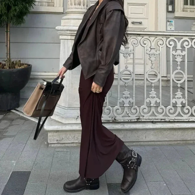 Remind Me Later Lace Up Leather Jacket - Image 8