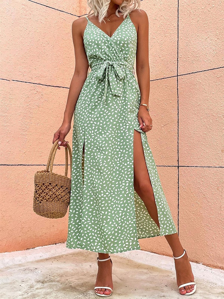 Renny Side Slit Sleeveless Floral Dress - Image 2
